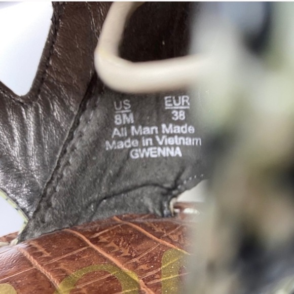 Sam Edelman Gwenna Snake flat sandal w/ zip & tie - Picture 5 of 5